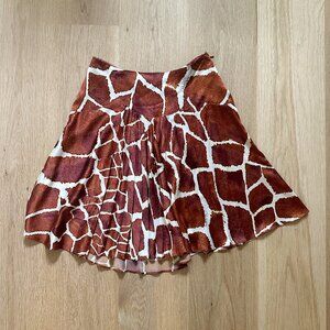 Roberto Cavalli Animal Print Silk Skirt, size S / XS, size 2